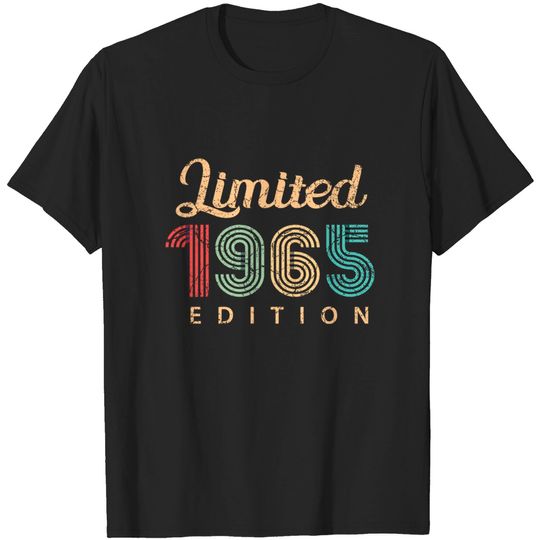 Limited 1965 Edition Retro Vintage Age 56 Birthday Gift T-Shirt