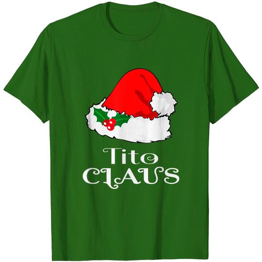Christmas Tito Claus Matching Pinoy Pajama Santa Hat T-Shirt