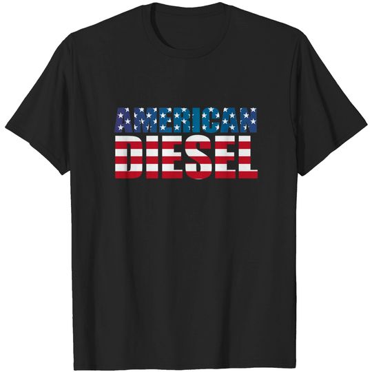 American Diesel Truck Shirt, Diesel Flag USA America TShirt T-Shirt