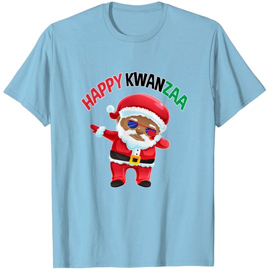 Black Christmas Happy Kwanzaa Merry African Holiday Gifts T-Shirt