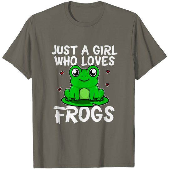 Just A Girl Who Loves Frogs Cute Green Frog Costume T-Shirt