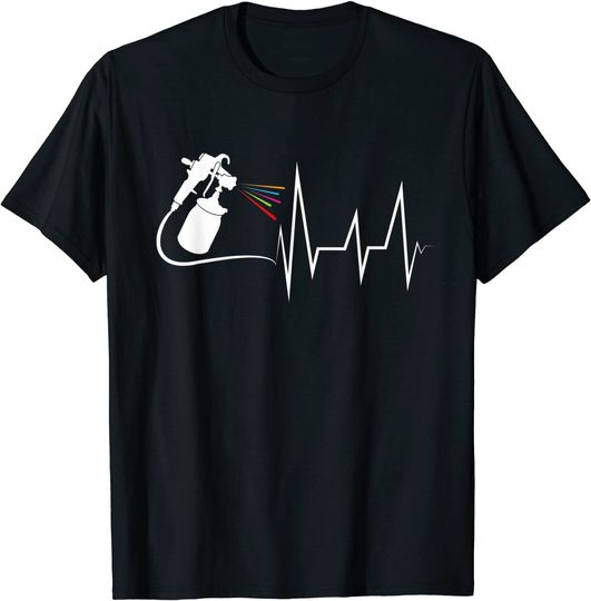 Car Painter Heartbeat Paint Gun Pulse EKG Auto Body Painter T-Shirt