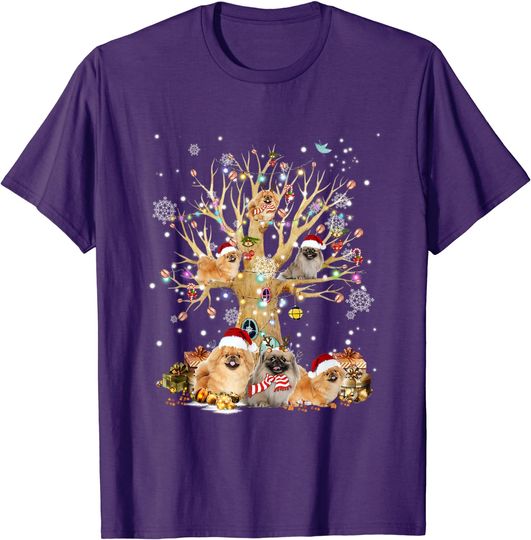Pekingese Christmas Tree Ornament For Dog Lover T-Shirt