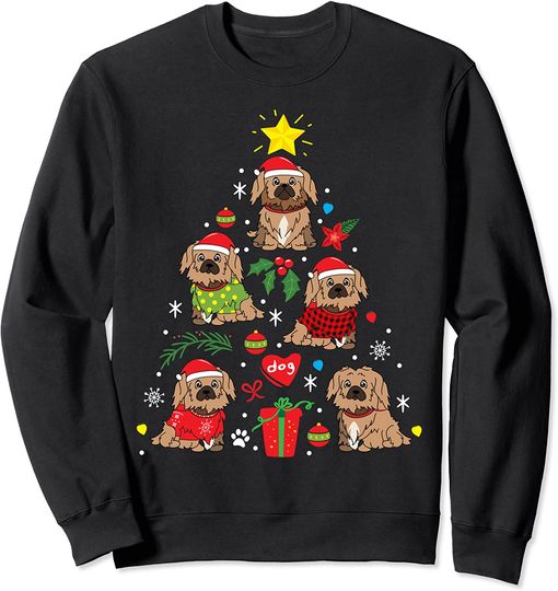 Pekingese Christmas Tree Ornament Funny Dog Gift Sweatshirt