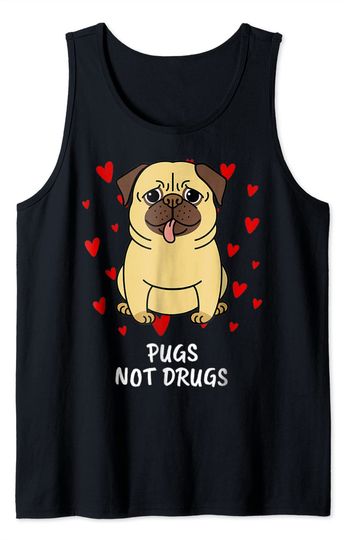 Pug Face Tank Top Pugs Not Drugs Gifts For Pug Lovers Funny