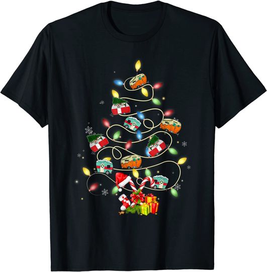 Camper Christmas Tree Vehicles Camping RVing Trailers T-Shirt