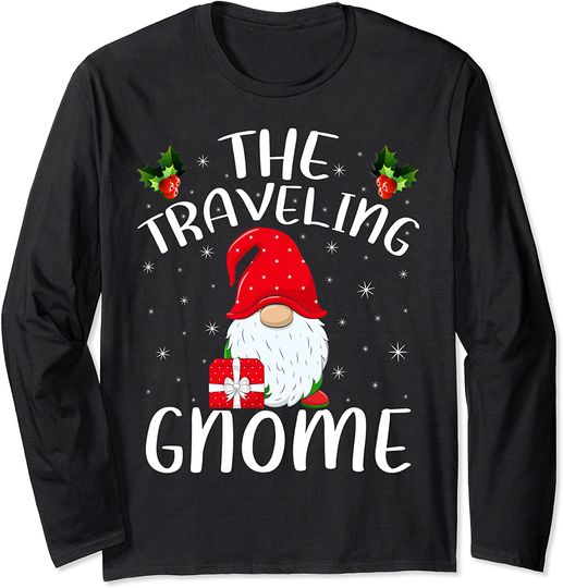 Matching Family Group Christmas The Traveling Gnome Long Sleeve