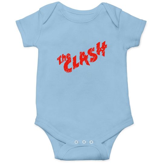 The Clash Scratched Red Logo Onesie
