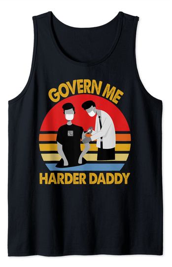 Harder Daddy Tank Top Govern Me Harder Daddy Retro