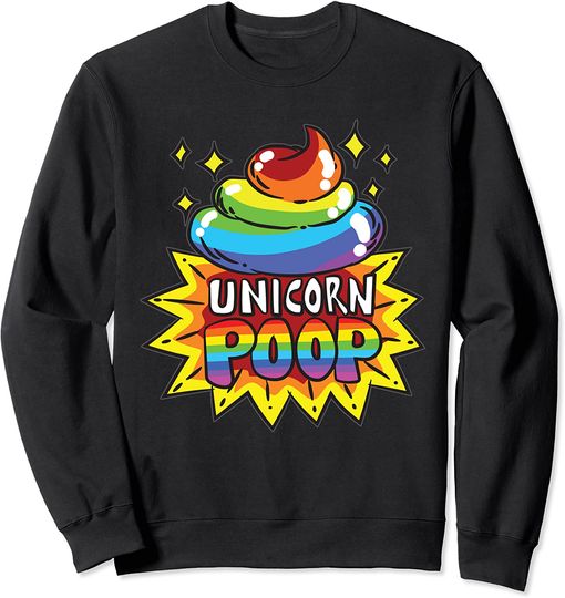Rainbow Poop Sweatshirt Funny Rainbow Number Two