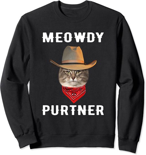 Cowboy Cats Sweatshirt Hat Cat Funny Kitty Kitten Cat Lover