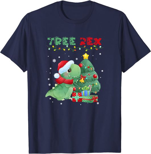 Christmas Dinosaur Tree Rex Xmas T-Shirt