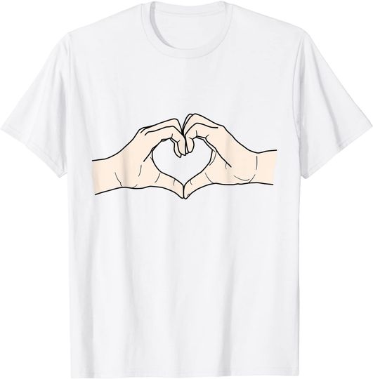 Hands Making Heart Shape Love Sign Language Valentine's Day T-Shirt