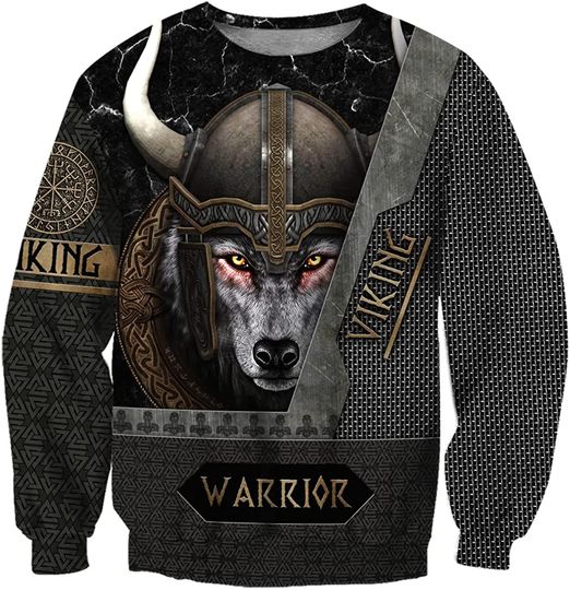 Viking Wolf Tattoo 3d Printed Sweatshirt