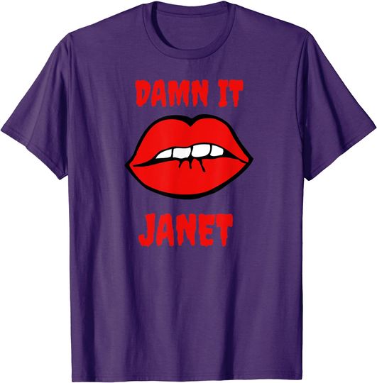 Rocky Horror Lips T-Shirt Lips Damn It Janet Song From Rocky