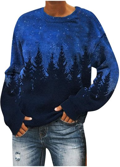 Sweatshirts Tree Mountain 3D Printed