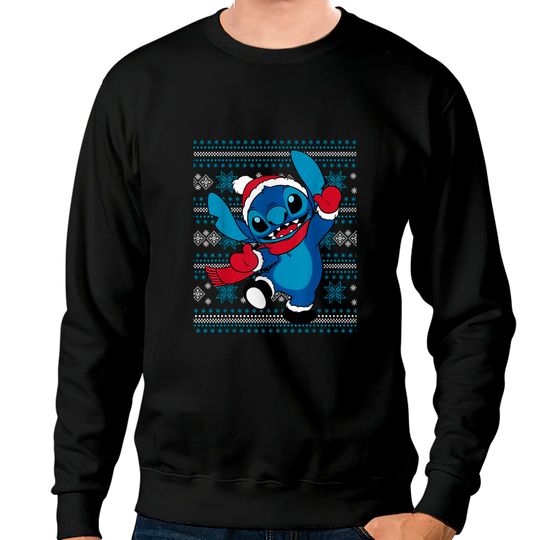 Disney Stitch Happy Holiday Christmas Sweatshirts