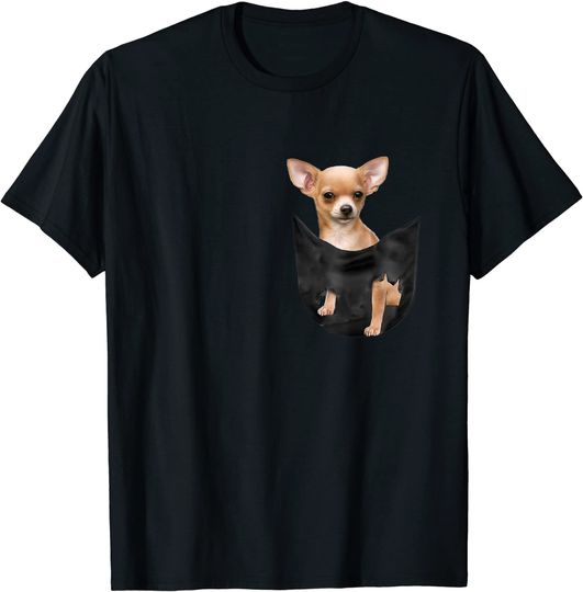 Chihuahua Drawing T-Shirt Cute Chihuahua In Your Pocket Christmas