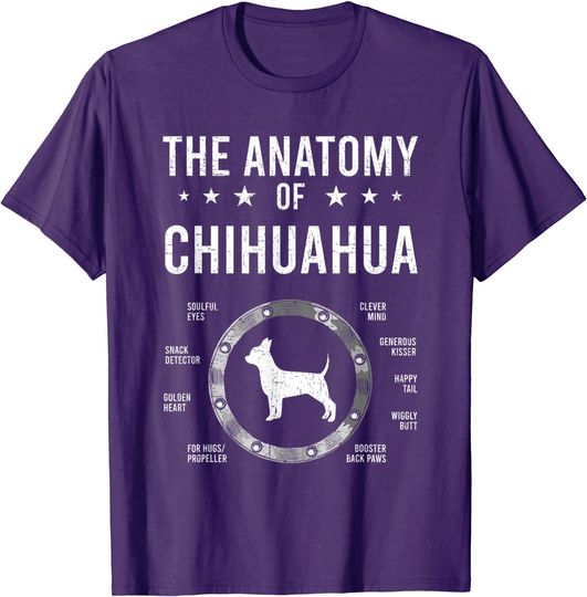 Chihuahua Drawing T-Shirt Anatomy Of Chihuahua