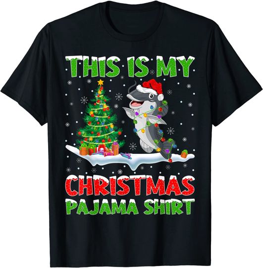 This Is My Christmas Pajama Shirt Catfish Christmas T-Shirt