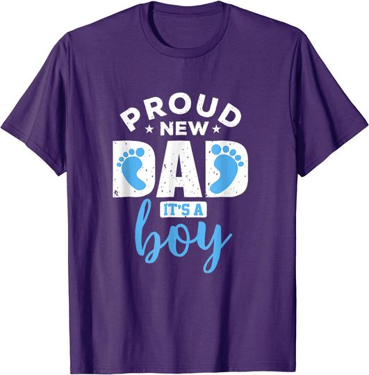 Pround Daddy T-shirt Proud New Dad It's A Boy Promoted To Daddy