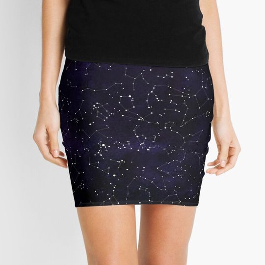 Northern Hemisphere Constellations Mini Skirt