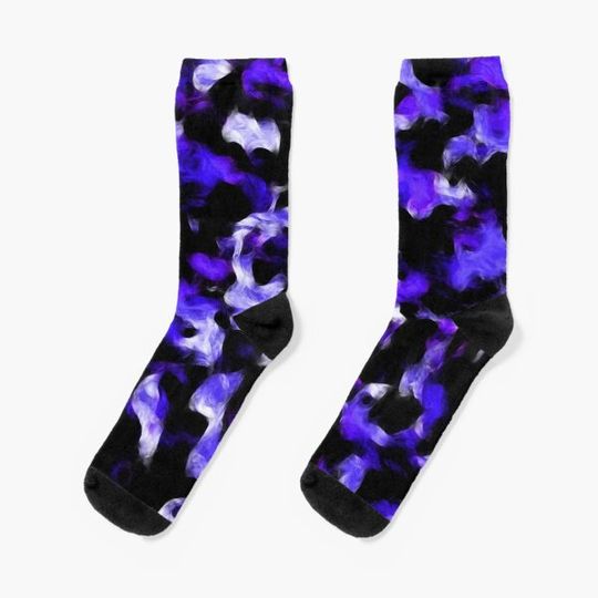 Distortion Purple Camouflage. Socks