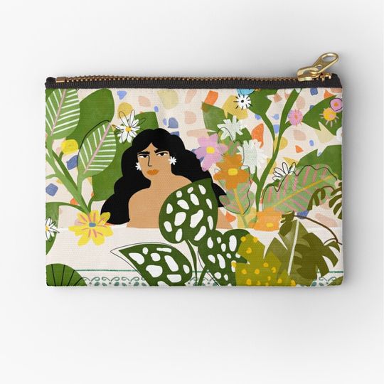 Bathing with Plants Makeup Bags