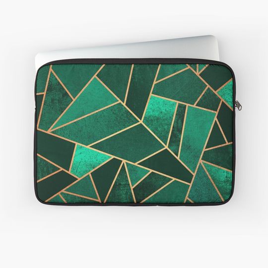 Emerald and Copper Laptop Sleeve