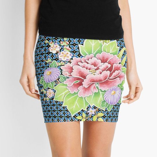 Bouquet Brocade Mini Skirt