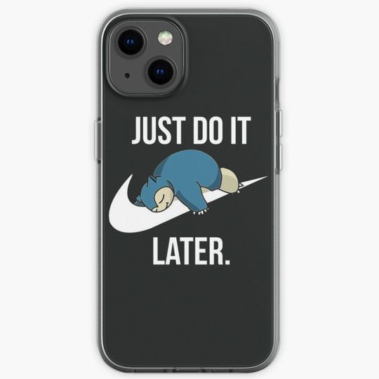 Just Do It Later Funny Sleepy Snorlax For Lazy iPhone Case