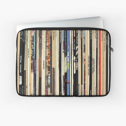 Classic Rock Vinyl Records  Laptop Sleeve