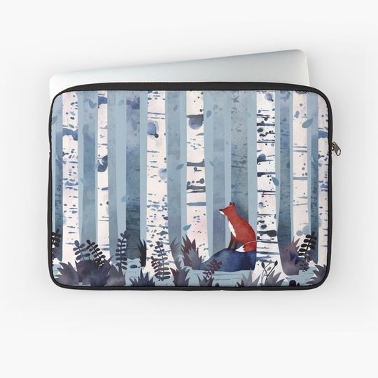 The Birches (in Blue) Laptop Sleeve