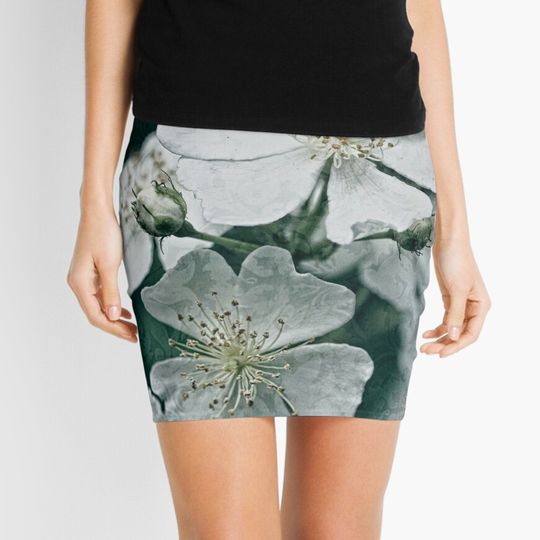 Rose Brocade Mini Skirt