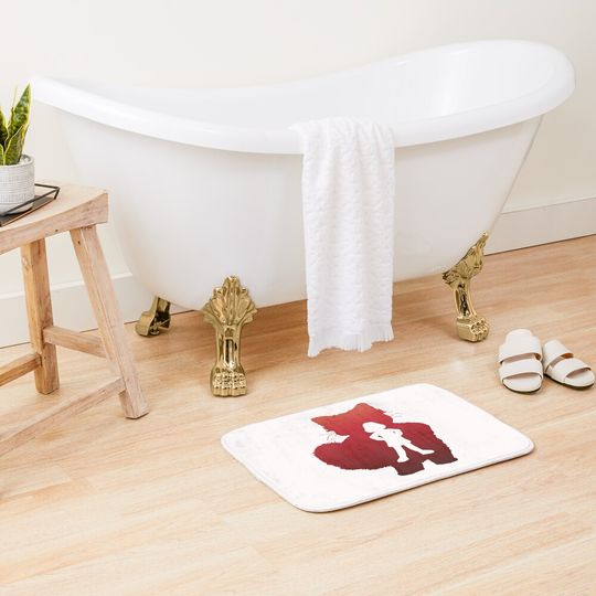 Turning RedSilhouette Design Bath Mat