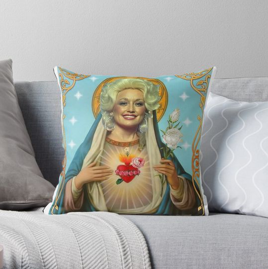 Saint Dolly Parton Throw Pillow