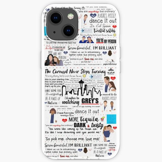 Grey’s Quote Collage  iPhone Case