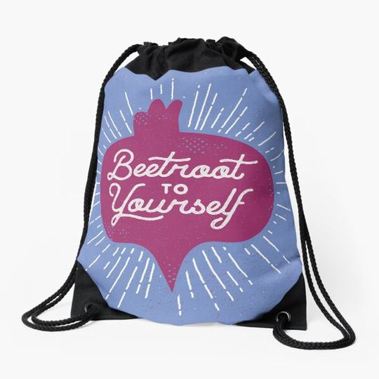 Beetroot to Yourself Drawstring Bag
