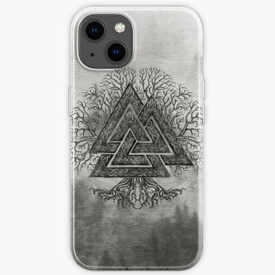 Valknut and Tree of Life Yggdrasil iPhone Case
