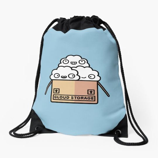 Cloud storage Drawstring Bag