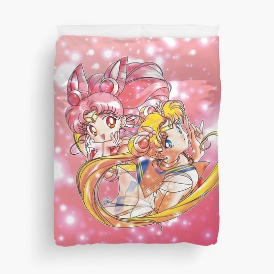 Super Sailor Moon & Chibi Moon Duvet Cover