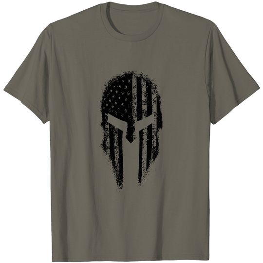 USA American Spartan Patriotic Men's T Shirt