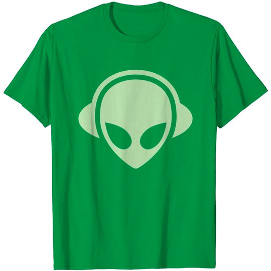 Alien Headphones Glow In The Dark T Shirt