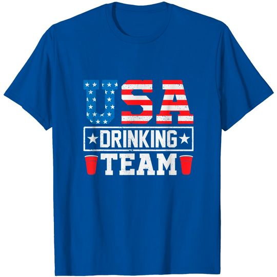 USA Drinking Team Funny Drinking Beer Lover T Shirt