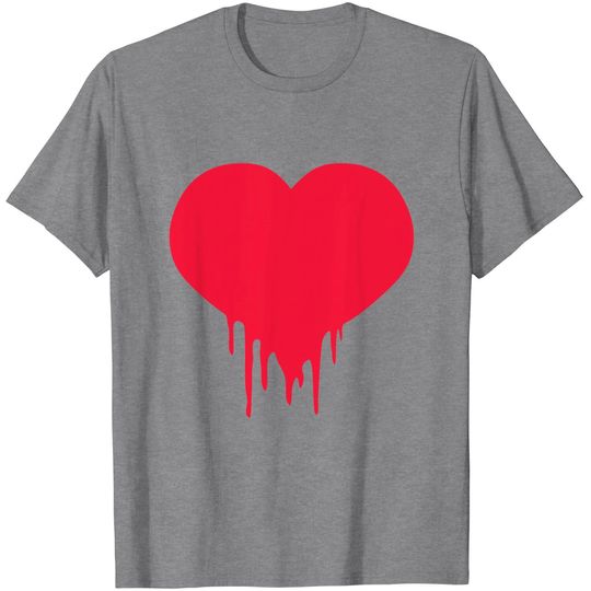 Sexy Heart Blood Dripping T Shirt