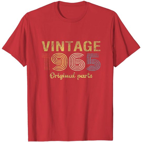 56th Birthday Shirt for Men - Retro Birthday - 1965 Original Parts