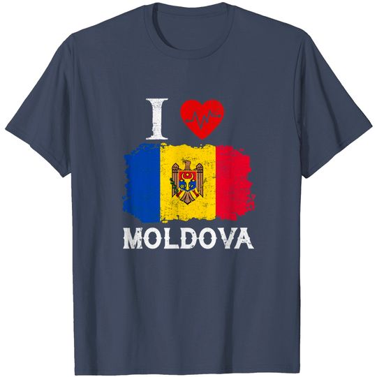 I Heart Love Moldova Flag T-Shirt