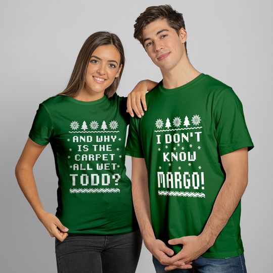 Todd And Margo Funny Christmas Couple T-Shirt