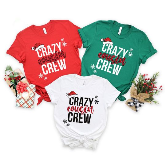 Crazy Cousin Crew Christmas Personalized T Shirt