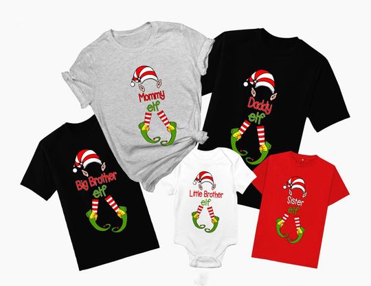 Elf Christmas Matching Family Customized T-Shirt